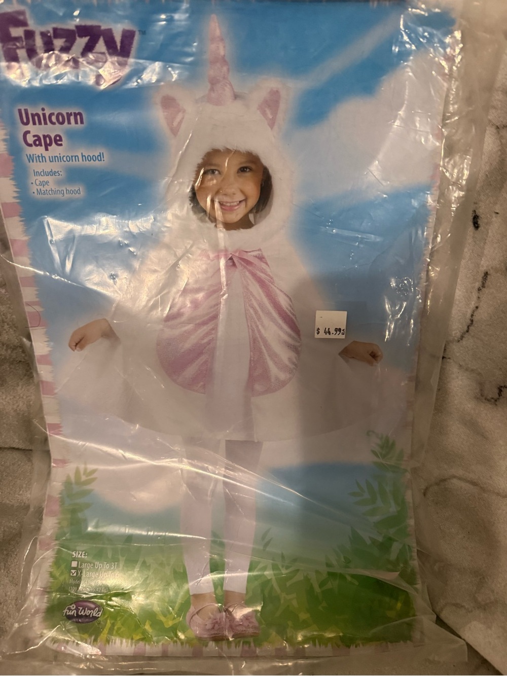 Fuzzy Unicorn Cape Halloween Costume
